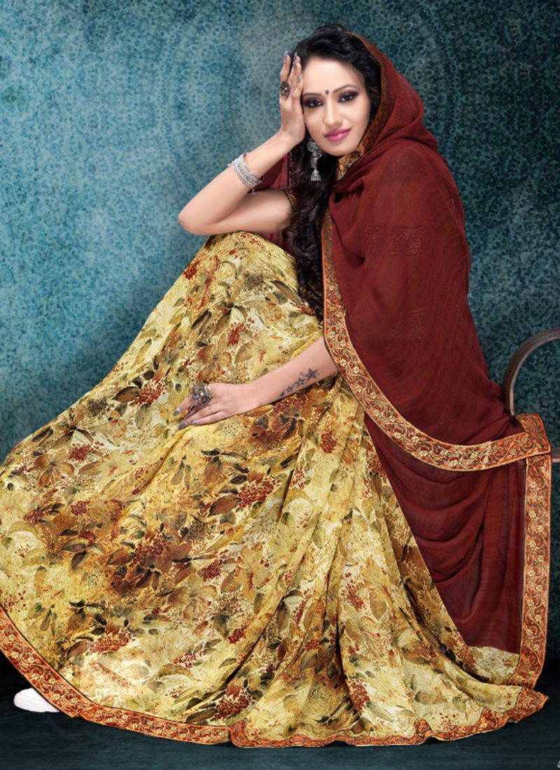 New Printed Designer Sarees Collection With Border